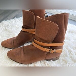 Chloe Brown Leather Ankle Boots